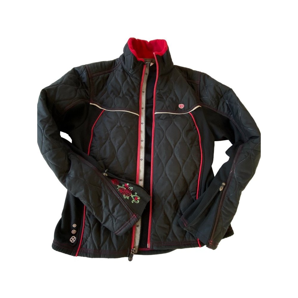 Pearl Izumi Quilted Thermal Insulated Tour Jacket M Cycling Black Full Zip - Picture 14 of 14